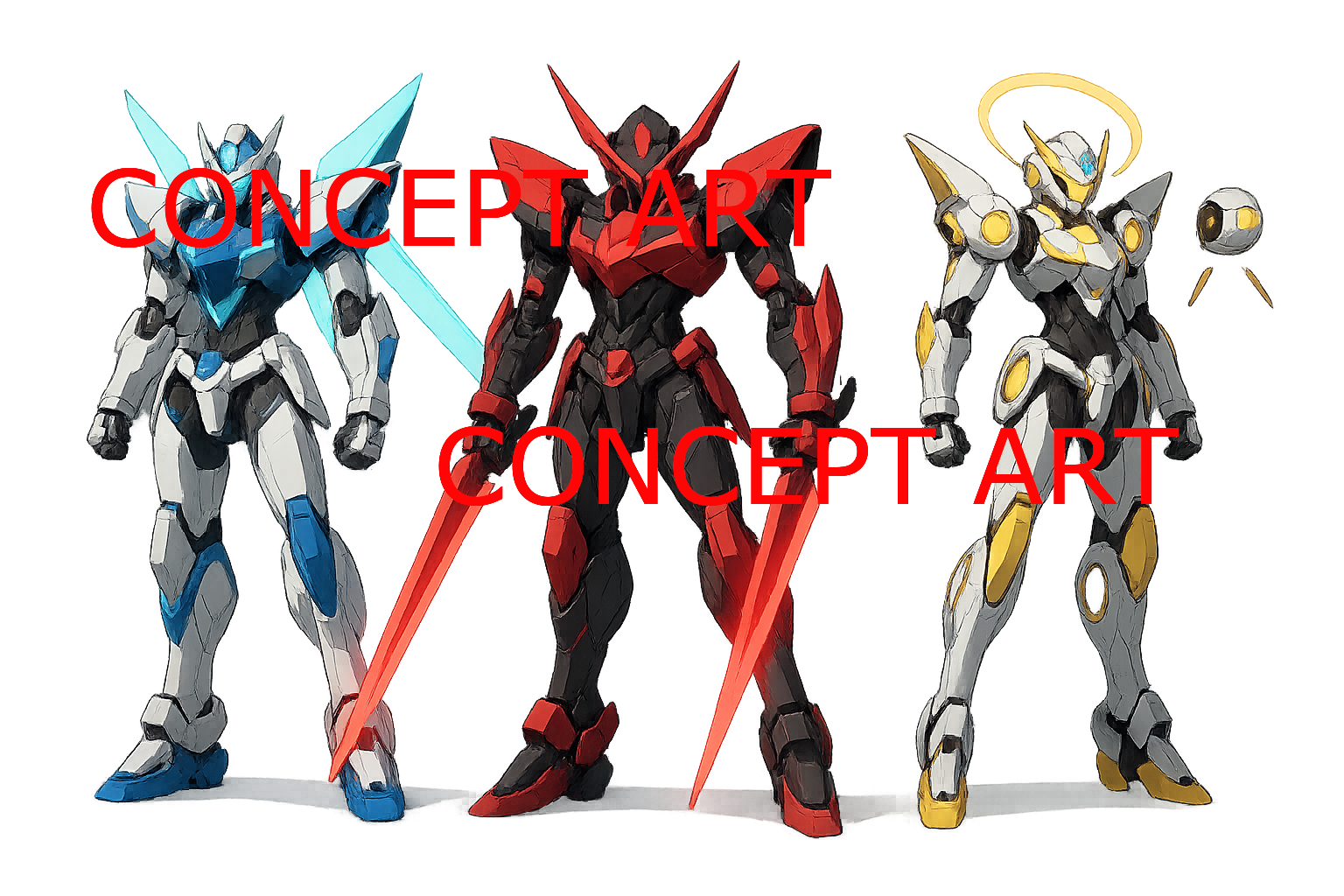 SYNC³ Mecha Units - AEGIS, BLAZE, and WISP